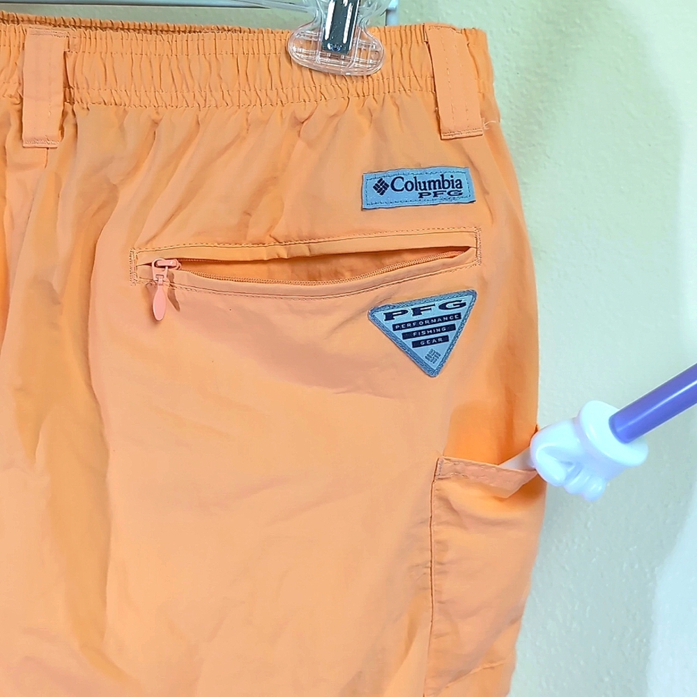 Columbia PFG MED Peach Omni Shade Lined Multi Pockets Men's Water Shorts Trunks - Picture 5 of 12
